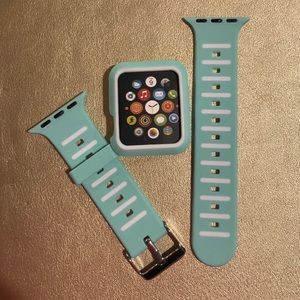 38mm Mint Green/White Apple Watch Band NWT